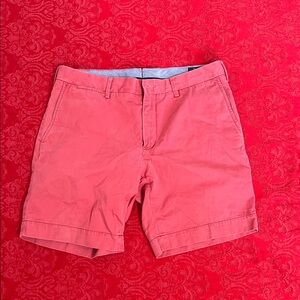 Polo Ralph Lauren Coral Chino Shorts Men’s 34 Pima Cotton 8” Inseam